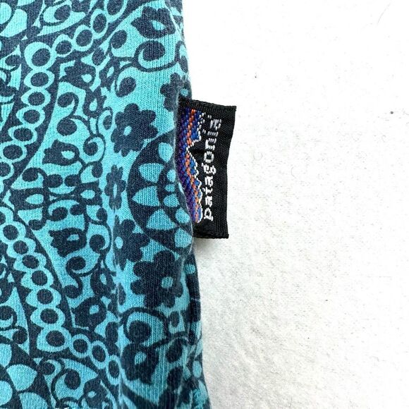 Patagonia Teal Vintage Floral 1/4 Zip‎ Hooded Sweatshirt Women’s M - Picture 5 of 11